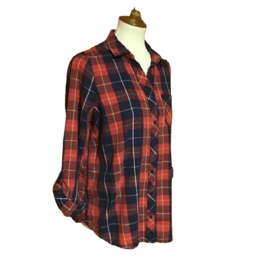 Beachy plaid boyfriend flannel